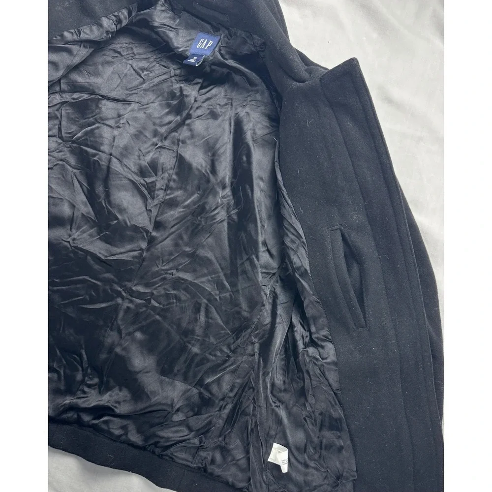 GAP Women Black Wool Blend‎ Toggle Duffle Coat XS Pea coat